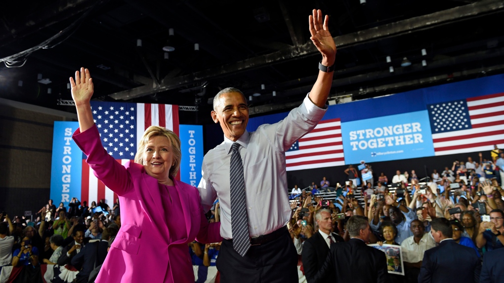 Hillary Clinton and Barack Obama 