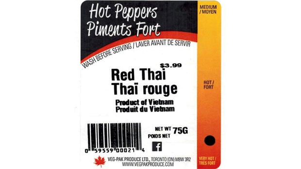 Hot pepper recall