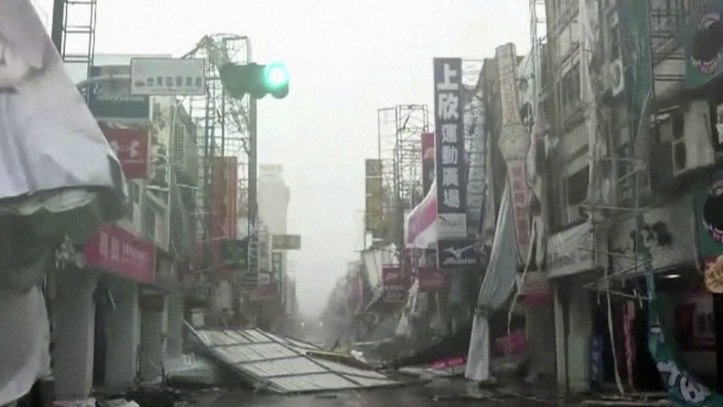 Destruction from Typhoon Nepartak