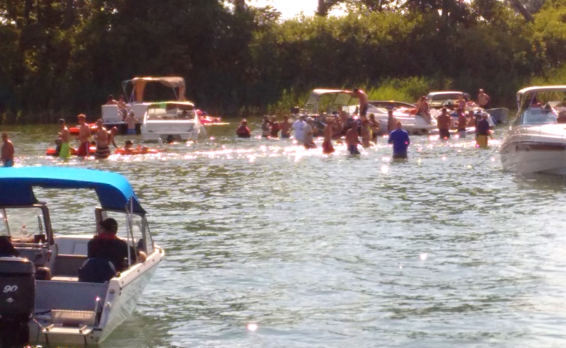 About 6000 people show up at Pottahawk Point on Sunday, July 10th, 2016 for an event billed as Canada's biggest boat party.
(Edward Sanchuk / Norfolk OPP)