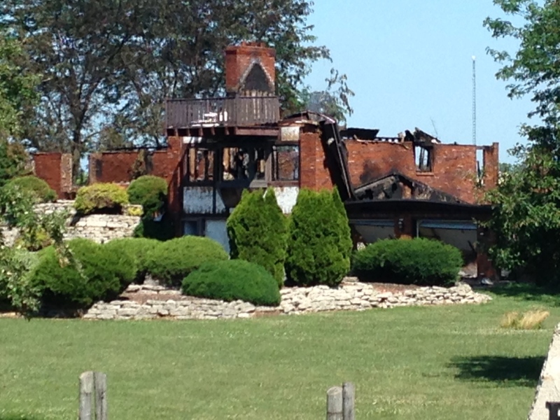 Damage is estimated between $500,000 and $1 million after a house fire on Bradley Line in Chatham-Kent, Ont. (Chris Campbell / CTV Windsor)