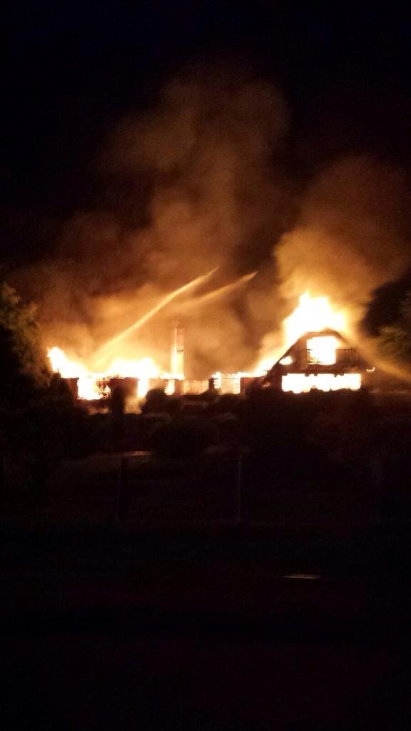 Bradley home flames