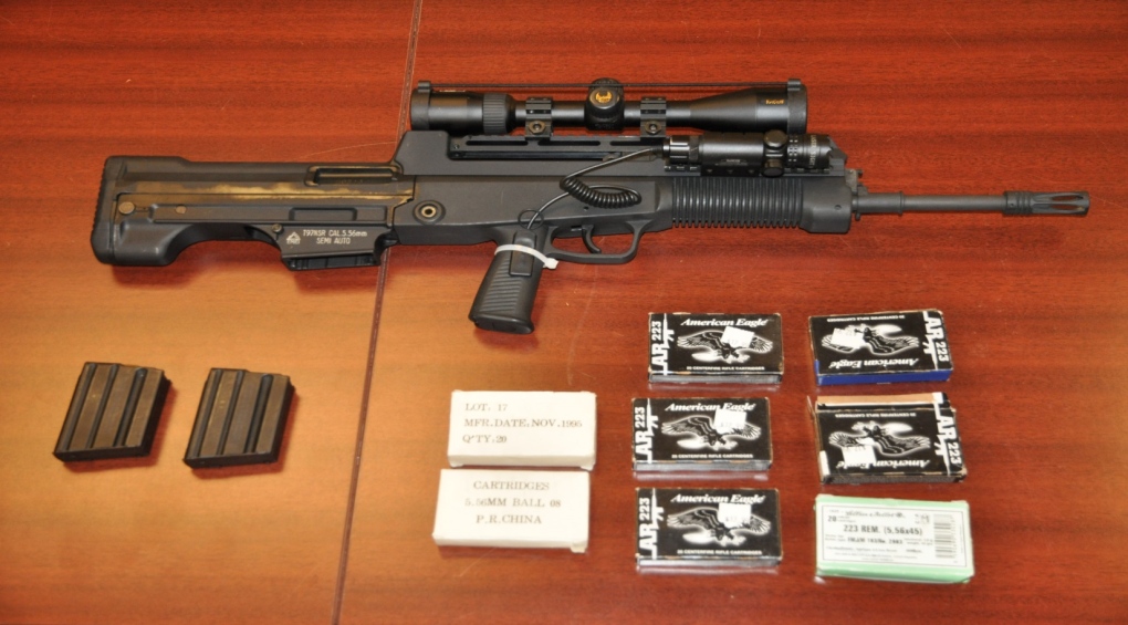 Police seized firearm and amunition from Elias St.