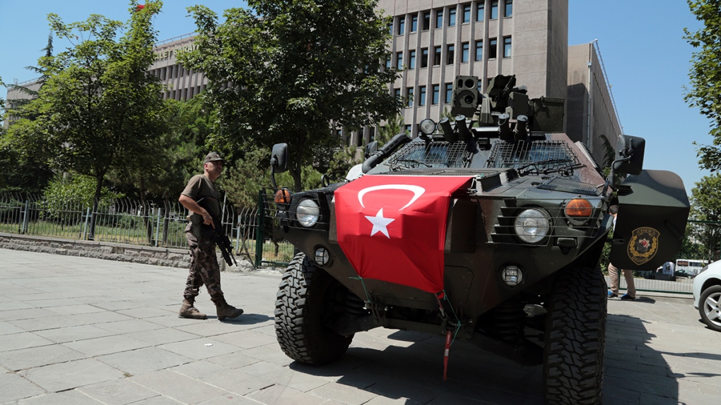 Turkish security officers in Ankara