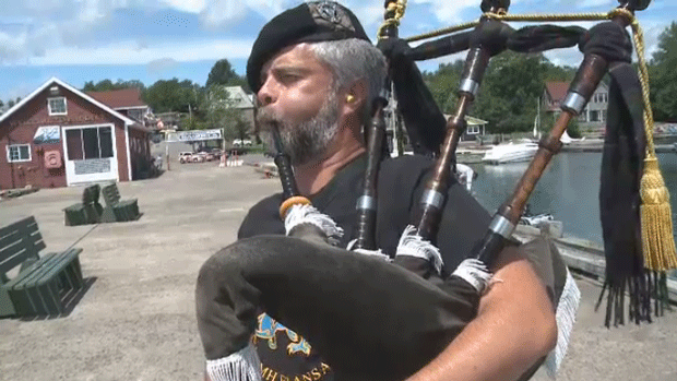 Bagpiper Brian MacLeod says he was shocked to learn people don't like his music. 
