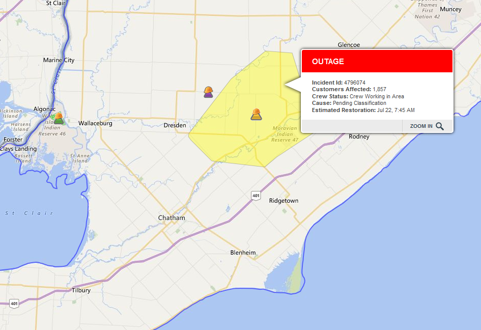Thamesville Power Outage