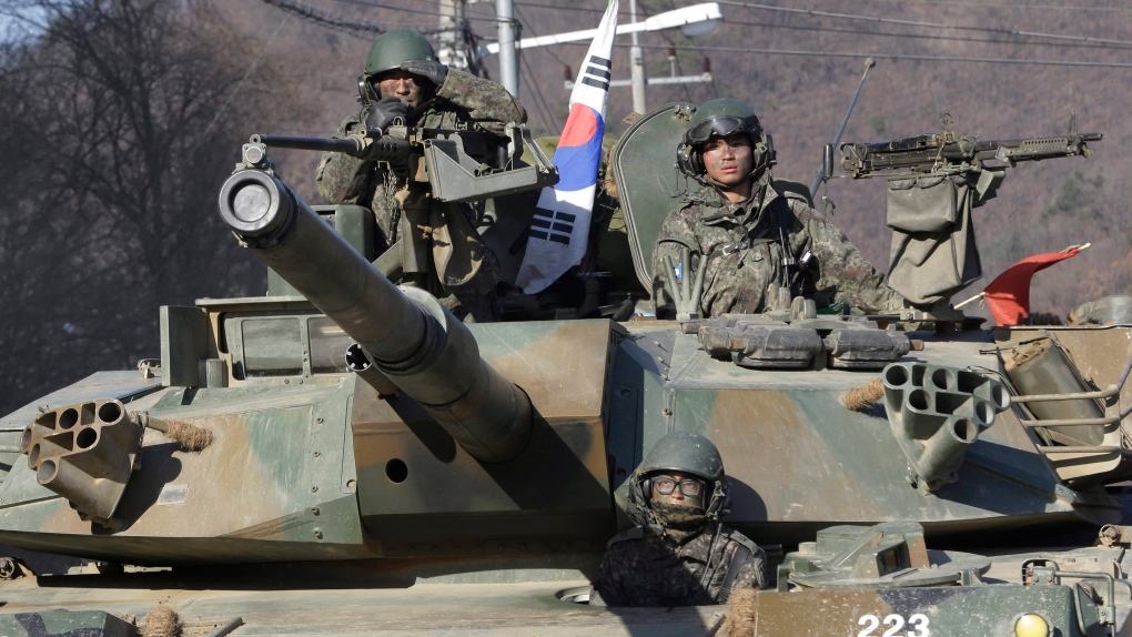 South Korean army soldiers