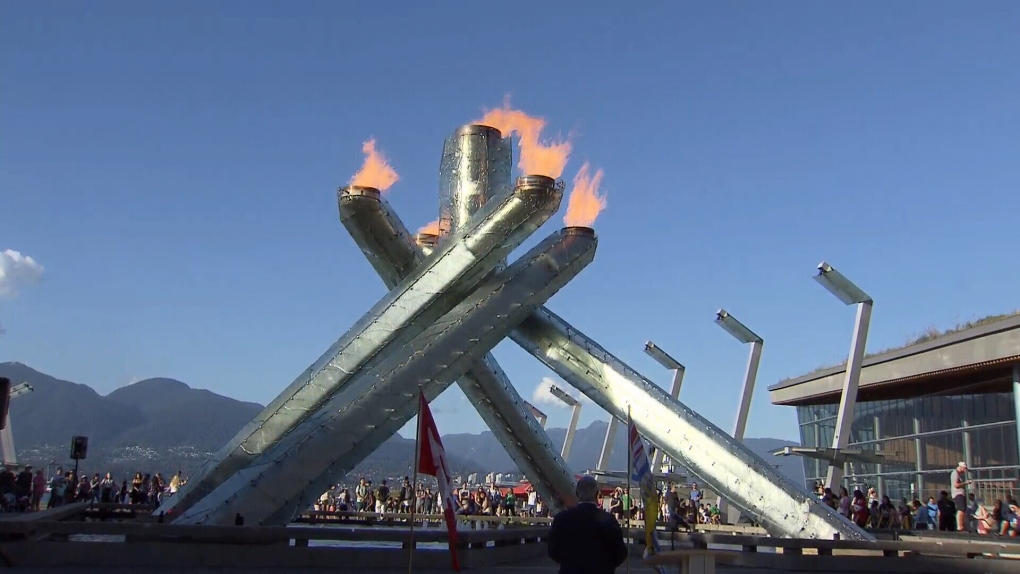 Vancouver Olympic Cauldron lit for Rio 2016