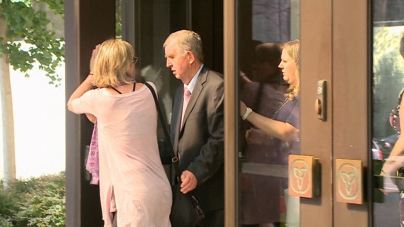 Retired chiropractor Michael Beaton leaves court.
