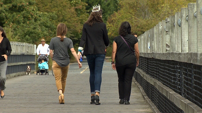 Six-foot-five Victoria woman Lauren Bath says she's using a victory in a pageant for tall women to inspire others like her to stand proud. Aug. 9, 2016. (CTV Vancouver Island)