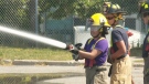 Young teens get chance to test out firefighting 