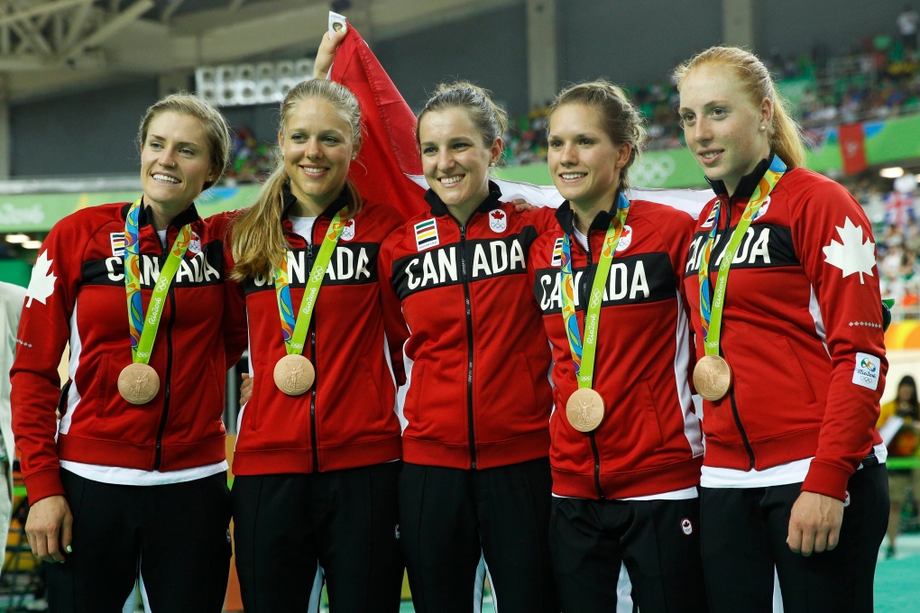 Canadian women's cycling win bronze 