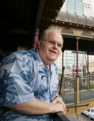In this Oct. 27, 2006, Lou Pearlman poses outside his office's at Church Street Station in Orlando, Fla. (AP / John Raoux)