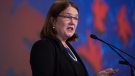 Federal Health Minister Jane Philpott addresses the Canadian Medical Association's General Council 2016, in Vancouver, on Tuesday, Aug. 23, 2016. (Darryl Dyck / THE CANADIAN PRESS)
