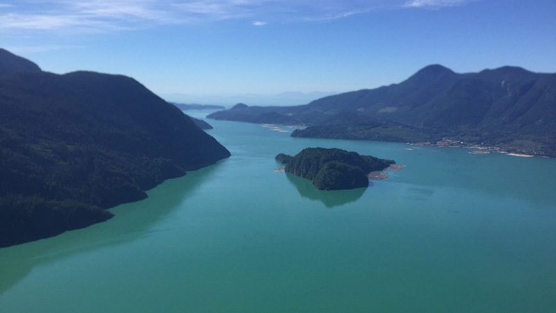Howe Sound is seen from CTV's Chopper 9 on Tuesday, Aug. 23, 2016. (Pete Cline / CTV Vancouver)