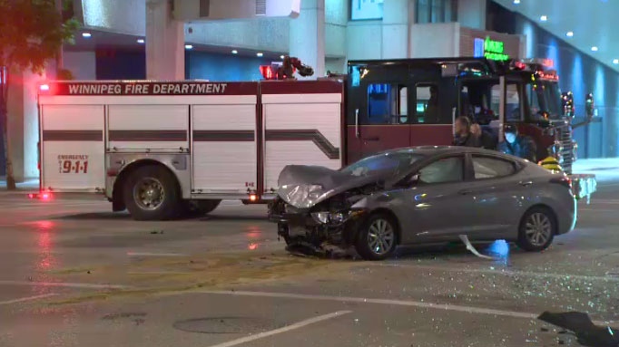 Collision at St. Mary Ave. and Edmonton St.