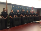 Windsor police introduce nine new officers on Thursday, Aug. 25, 2016. (Alana Hadadean / CTV Windsor)