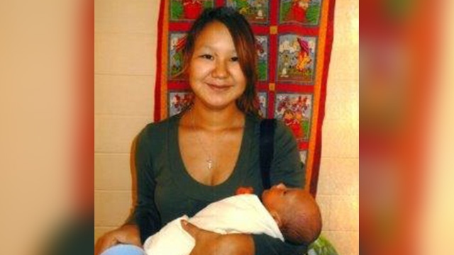 Madeline Atagootak and her five-week-old son Elijah