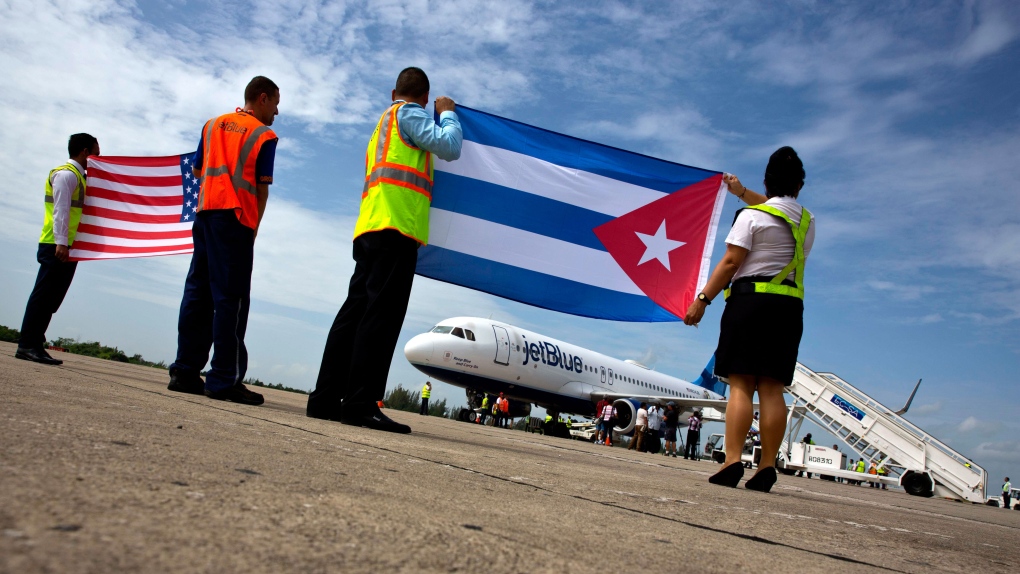 First commercial flight from U.S. lands in Cuba