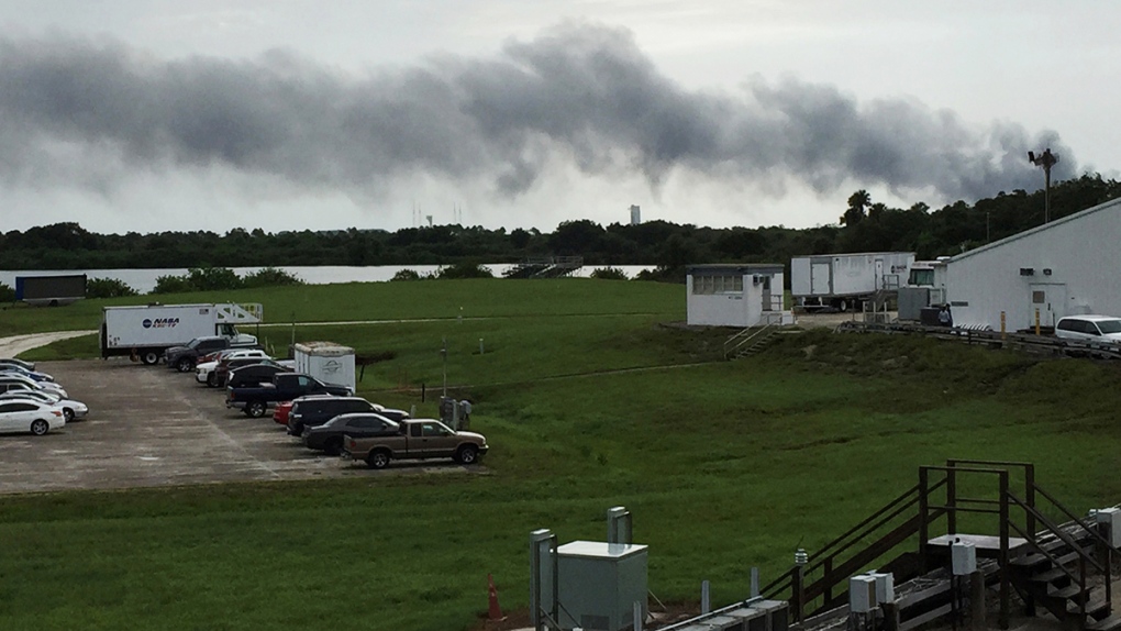 Explosion at SpaceX launch site in Florida