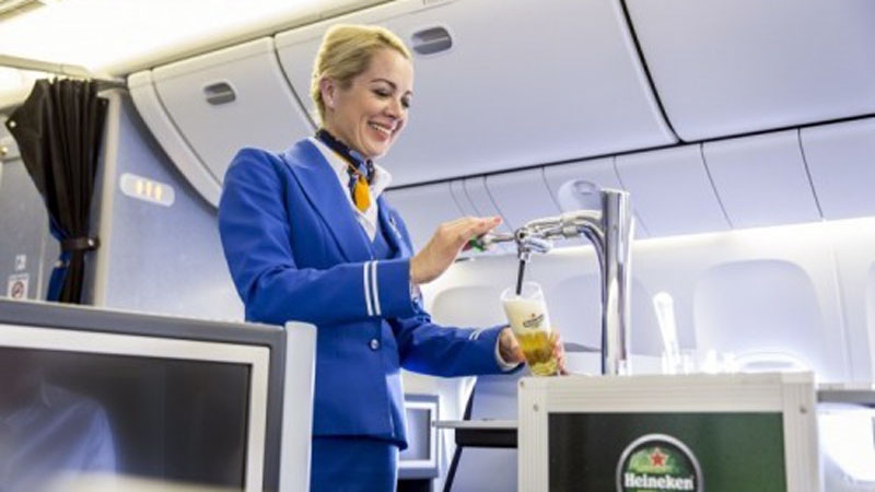 KLM debuts in-flight draft beer