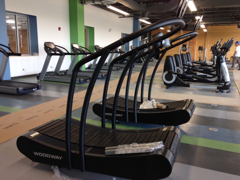 New treadmills at the YMCA in Windsor, Ont., on Wednesday, Sept. 7, 2016. (Melissa Nakhavoly / CTV Windsor)