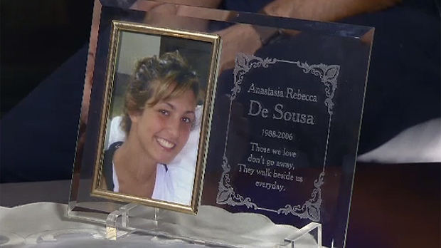 Pictures of Anastasia De Sousa are throughout her family's home