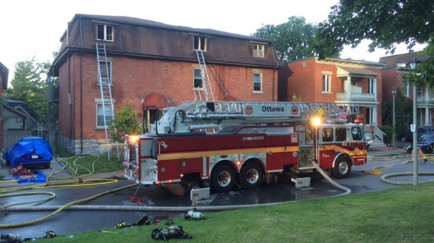 Fire crews were initially called to 33 Heney Street just before midnight. 