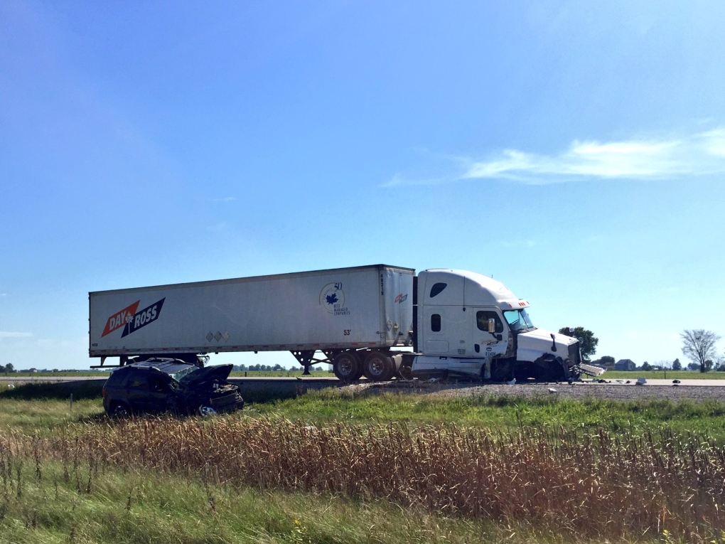 Tractor trailer Highway 3 crash 