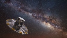 FILE - An artist's impression of the Gaia satellite mapping the stars of the Milky Way is seen in this image from the European Space Agency's website.