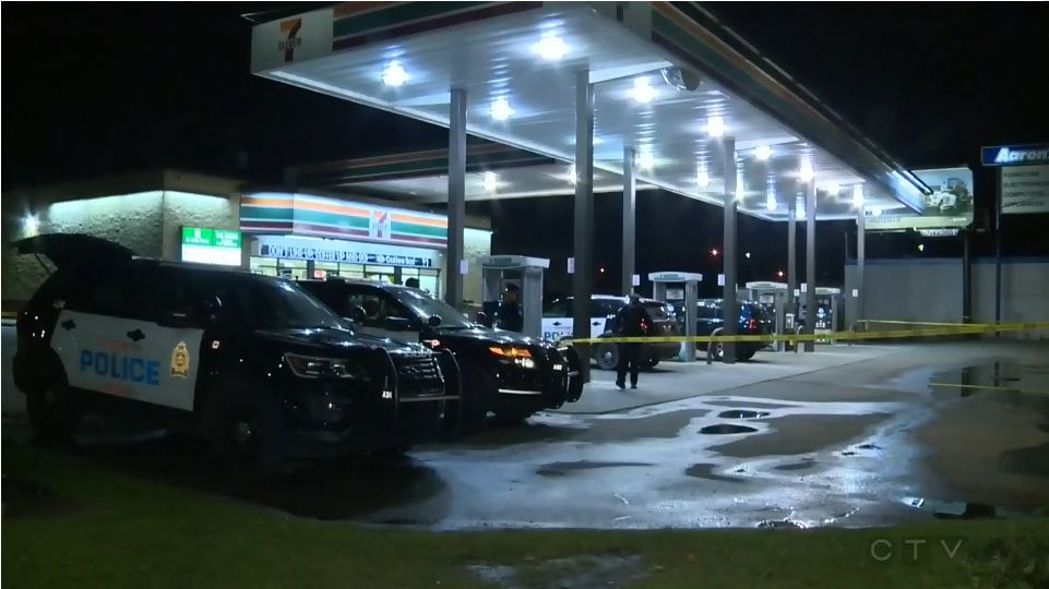Badly-injured man found outside gas station