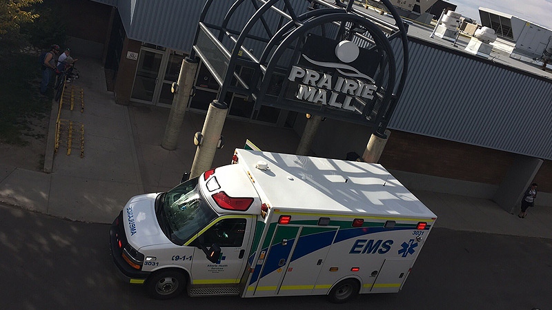 Ambulance at Prairie Mall