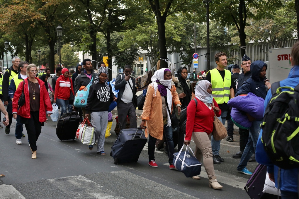 Evacuated migrants