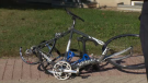 Bicycle mangled in hit and run crash on Monday, September 12, 2016