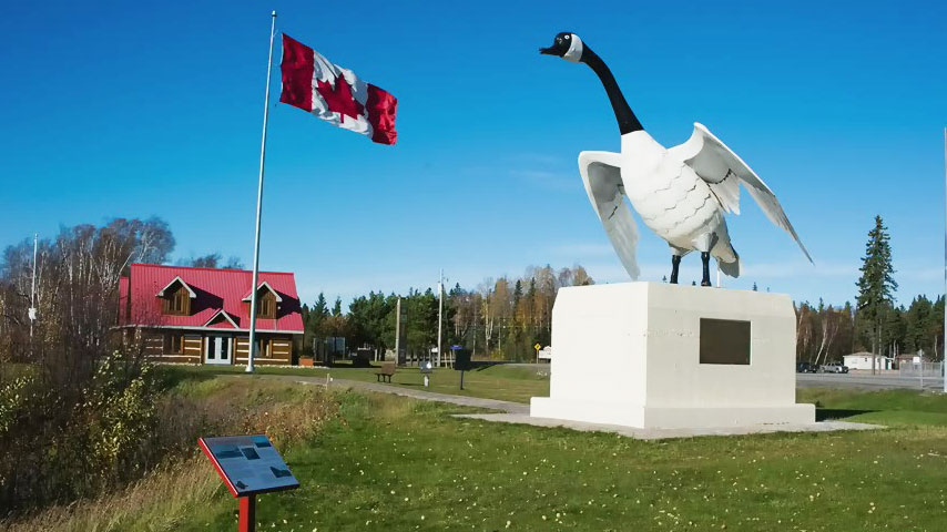 The Wawa Goose Monument is shown in Wawa, Ont.