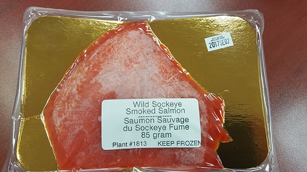 Recalled salmon product
