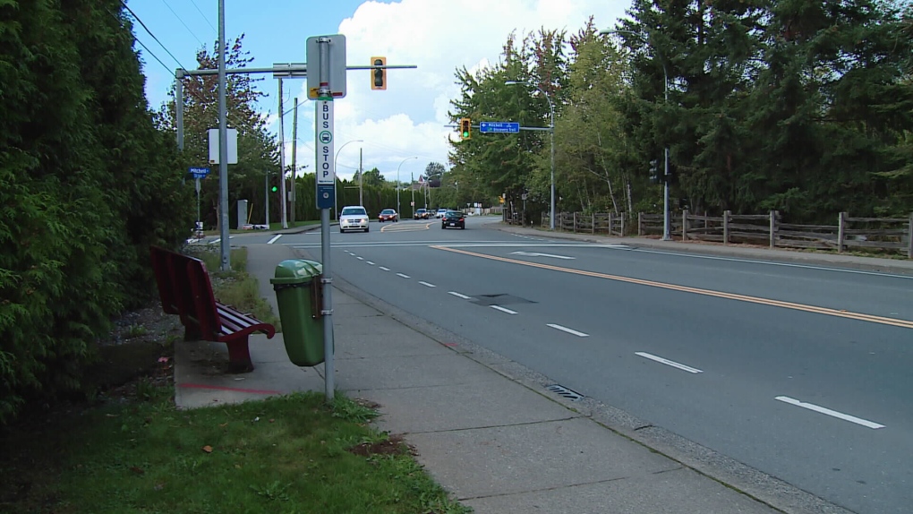 Bus stop in Abbotsford, B.C.
