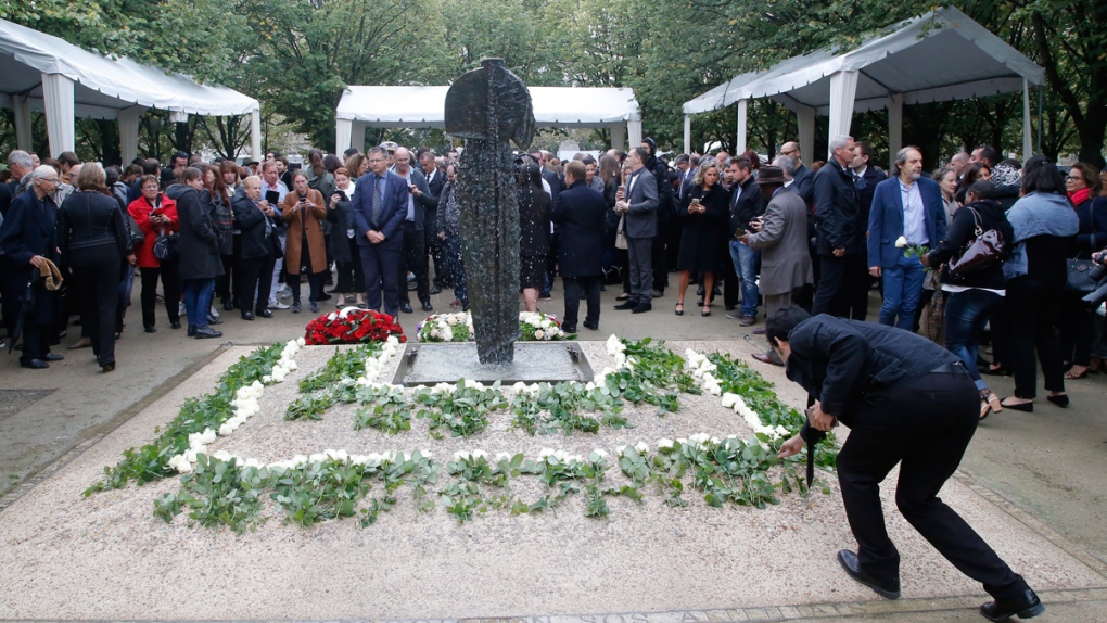 Ceremony for victims of terrorism in Paris, France