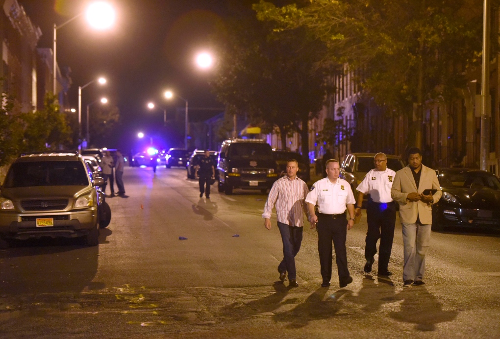 Baltimore shooting scene 