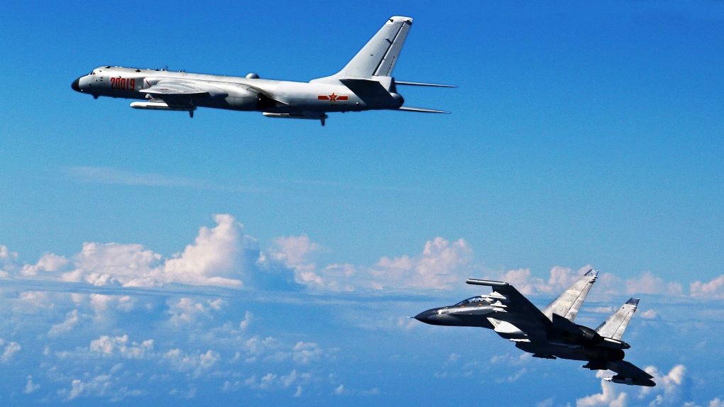 China warplane over East China Sea