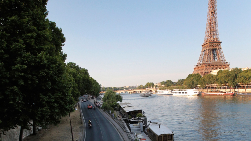 Road along the Seine River in Paris