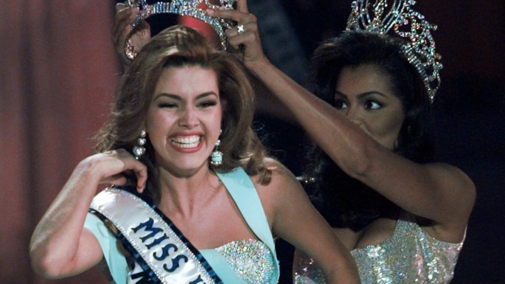 Alicia Machado crowned Miss Universe in 1996