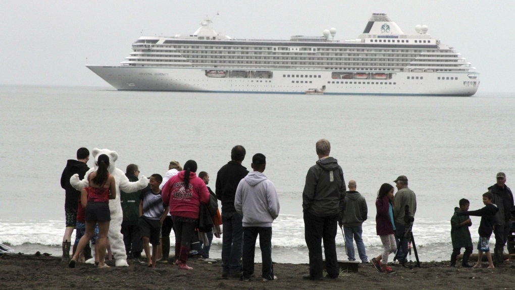 Tourism, cruise ship near Nome, Alaska