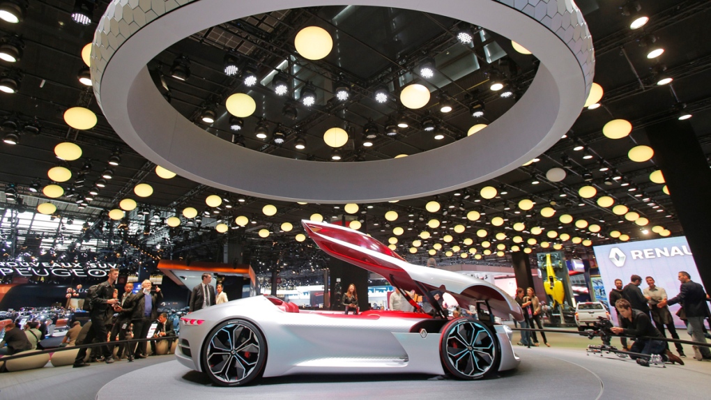 Renault Trezor on display at the Paris Auto Show