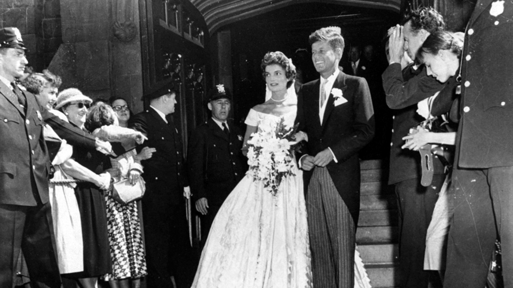 Wedding day of JFK and Jacqueline Bouvier