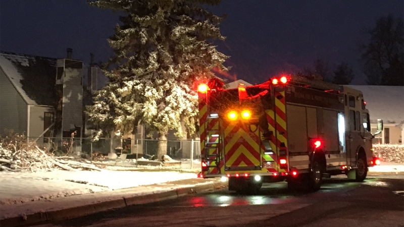 A house on Charles Crescent was damaged by fire on Thursday morning. (MORGAN CAMPBELL/CTV REGINA)