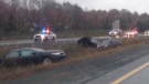 Three vehicles were involved in a crash on Highway 102 on Monday. (Photo: Elizabeth Wright) 