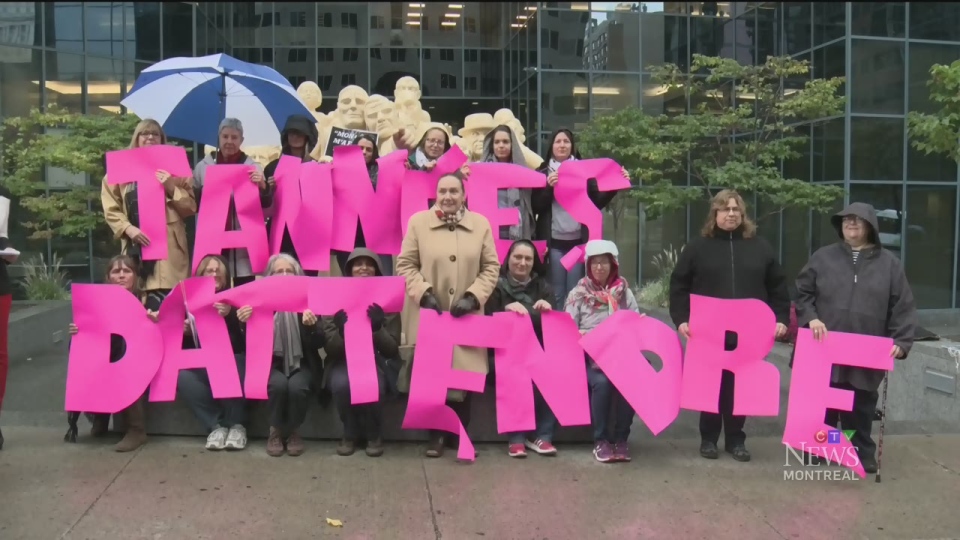 Protesters in downtown Montreal call for an end to sexual exploitation