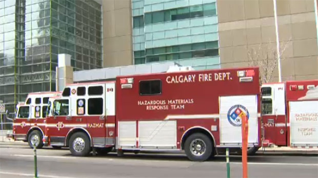 Calgary Courts Centre, Suspicious package, white p