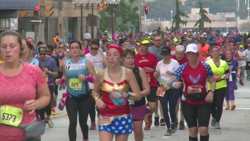 Over 25,000 runners participated in a one-of-a-kind cross border marathon in both Windsor and Detroit on Sunday, October 16th, 2016.